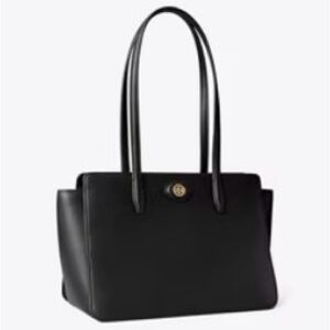 Tory Burch NWOT Robinson Pebbled Black Tote Bag